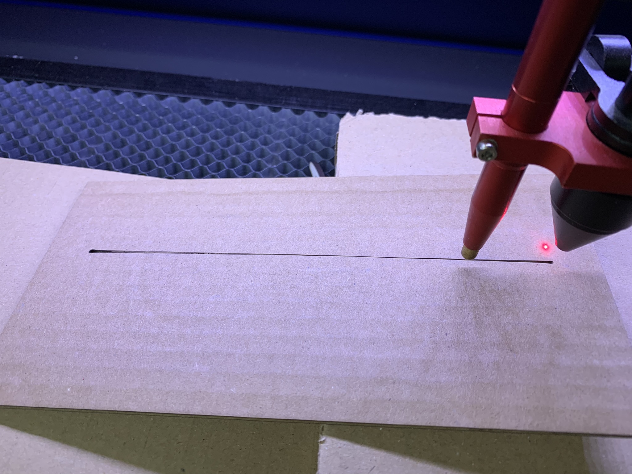 Ramp test result showing the sharpest point