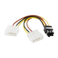 Dual 4-Pin Molex to 6-Pin PCI-E Adaptor